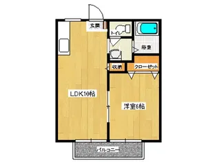 岩波ハイツ【1階】の間取り