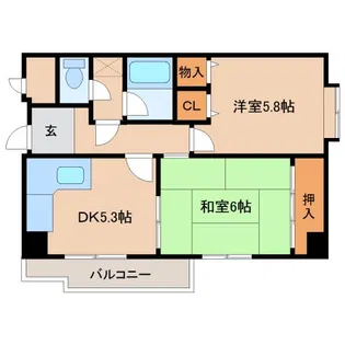 ダイアパレス城北【3階】の間取り