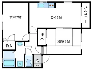 アミティエA【1階】の間取り