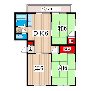 コーポ桜C【2階】の間取り
