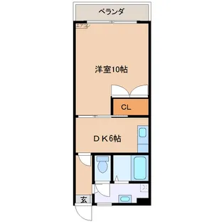 カーサ富岡【2階】の間取り