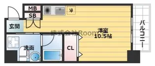 フレアコート北浜【6階】の間取り