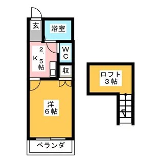 エピキュリアン須ヶ口【2階】の間取り