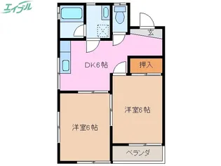 マンション海馬 B棟【2階】の間取り