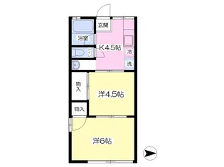 シティハイムクローカス【2階】の間取り