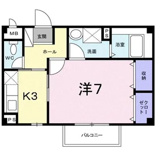 岡山県倉敷市中庄【マンション】の間取り