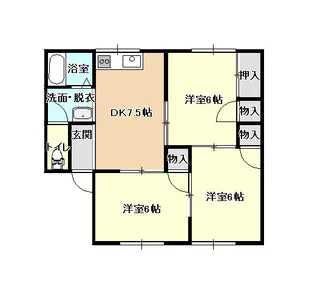 ハイツ市川【1階】の間取り
