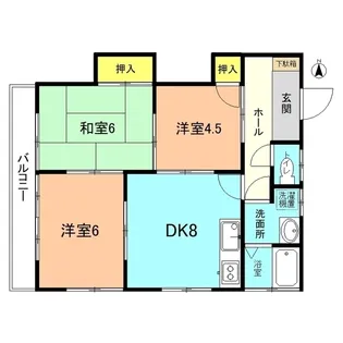 コーポ第二志乃婦【2階】の間取り