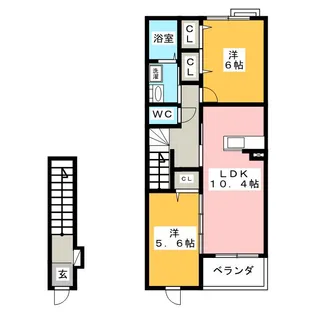 ブライトヴィラ・E【2階】の間取り