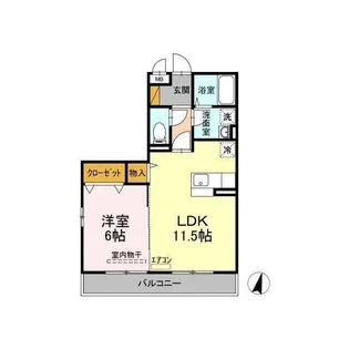 ベルフィーユ吾妻【1階】の間取り