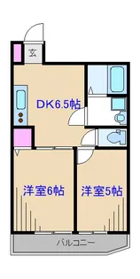 モンステラ下田【1階】の間取り