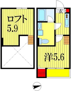 レフィナードカメオカ【2階】の間取り