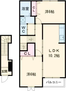 アニメート・ヴィラF【2階】の間取り