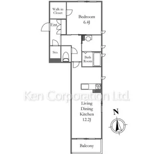 FLAT池田山【3階】の間取り
