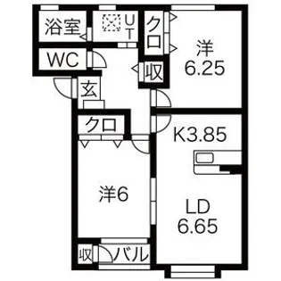 メゾン菅原【2階】の間取り