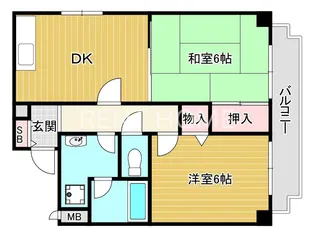 ハイグレード志紀【4階】の間取り