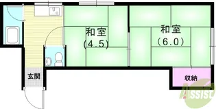 灘区城の下通アパート【1階】の間取り