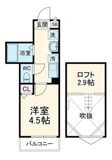 メルディア犬蔵A【2階】の間取り