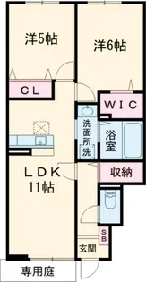 ARIES名島【1階】の間取り