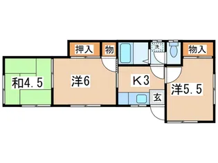 ヒルズ・リサ【1階】の間取り