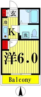 アーベインテラス千住緑町 B棟【2階】の間取り