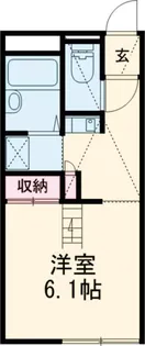 レオパレス小林 II【1階】の間取り