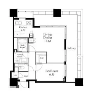 白金ザ・スカイ【16階】の間取り