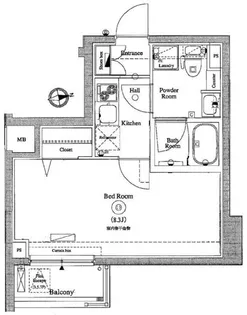 東京都江東区冬木【マンション】の間取り