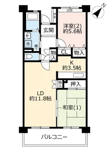URコンフォール浦安弁天【4階】の間取り