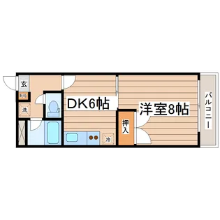 八木山アベニュー【1階】の間取り