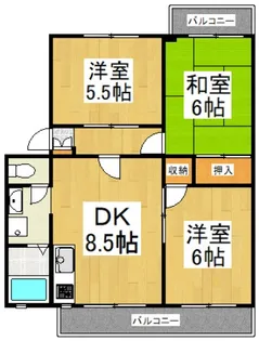 サンビレッジ清瀬A【1階】の間取り