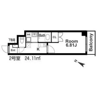 みおつくし江戸堀【2階】の間取り