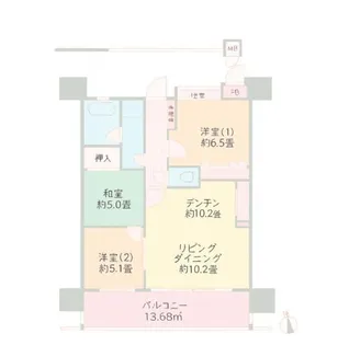 福島県郡山市菜根1【アパート】の間取り