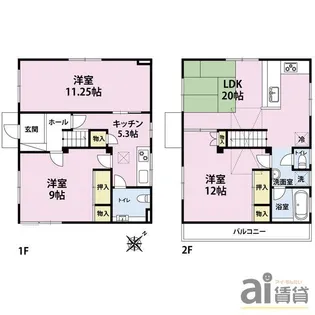 埼玉県坂戸市鶴舞4【一戸建】の間取り