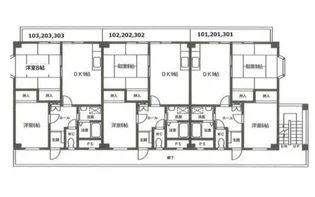 新田山ハイツ【1階】の間取り