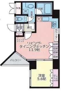 1LDKの間取り画像