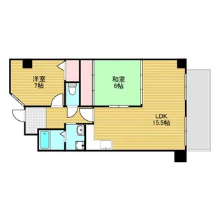 2LDKの間取り画像