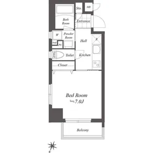 グランデュオ二子多摩川【3階】の間取り