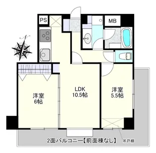 シティハイツ鶴見【7階】の間取り