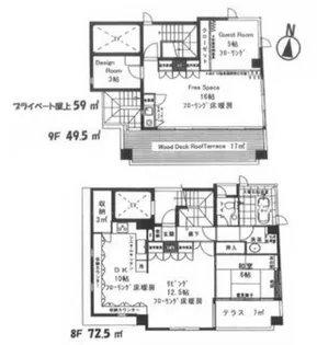 ハーベストハウス円山【8階】の間取り