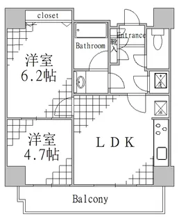 東京都台東区元浅草1【マンション】の間取り