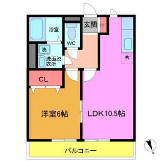 ローズハイム【1階】の間取り