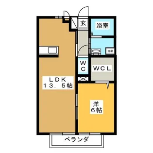ヴァンコートV【2階】の間取り