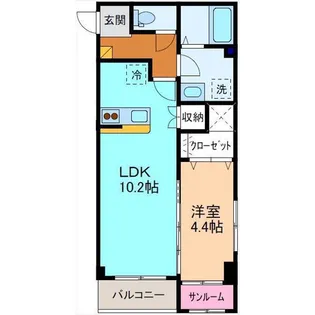 ミモザI【2階】の間取り