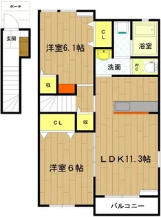 三重県多気郡明和町大字佐田【アパート】の間取り