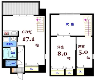 MARIO TERRCE平野町【9階】の間取り
