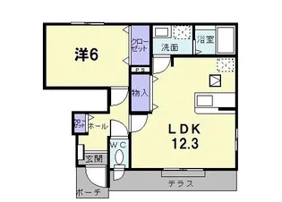 カーサ プラシード【1階】の間取り