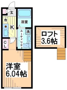 神奈川県川崎市多摩区枡形6【アパート】の間取り
