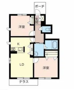 カーザ ボニータ B棟【1階】の間取り