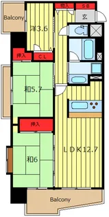 日暮里サニーコート【2階】の間取り